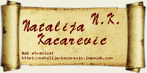 Natalija Kačarević vizit kartica